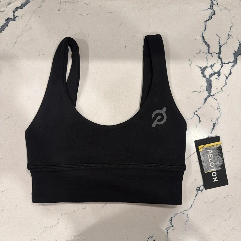 NWT‎ Lululemon X Peloton Bra Women 2 Black Align Light Reversible lw2da8s